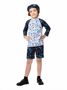 万圣节狂欢节新款霓虹画家角色扮演cos儿童舞台幼儿园表演服