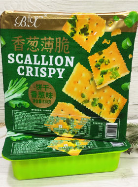 博翔薄脆饼干解馋葱香味即食点心