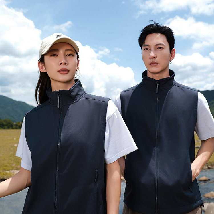 户外加绒马甲 团体志愿者社区公益活动背心 软壳立领棉服定制logo