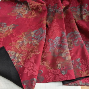 冬季加厚喜婆婆敬酒服旗袍面料冬季民族风连衣裙子布料提花时