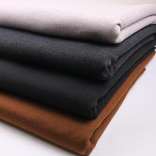 寒冬星空纹加绒加厚保暖裤子面料垂感阔腿裤仿羊绒外套布料