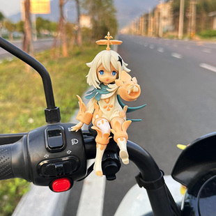 原神派蒙二次元 饰车载摆件 可爱电动车手办公路自行车挂件摩托车装