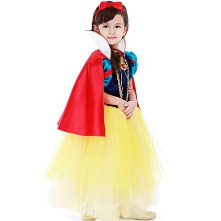 儿童服装洋气纱裙连衣裙女童春夏款迪士尼大童白雪公主裙子