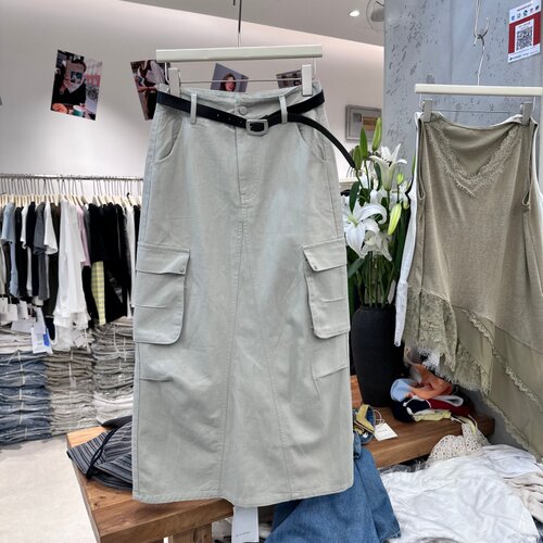 WUZHINVHAI物质女孩工装半身裙