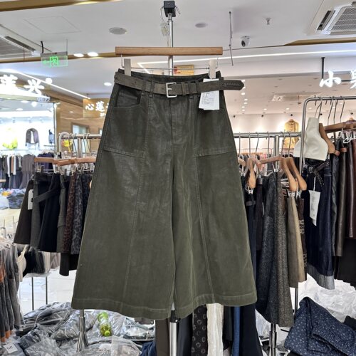 TIDING题町58100阔腿皮裤潮
