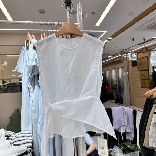 LIUZHIEN8171飘带无袖小衫