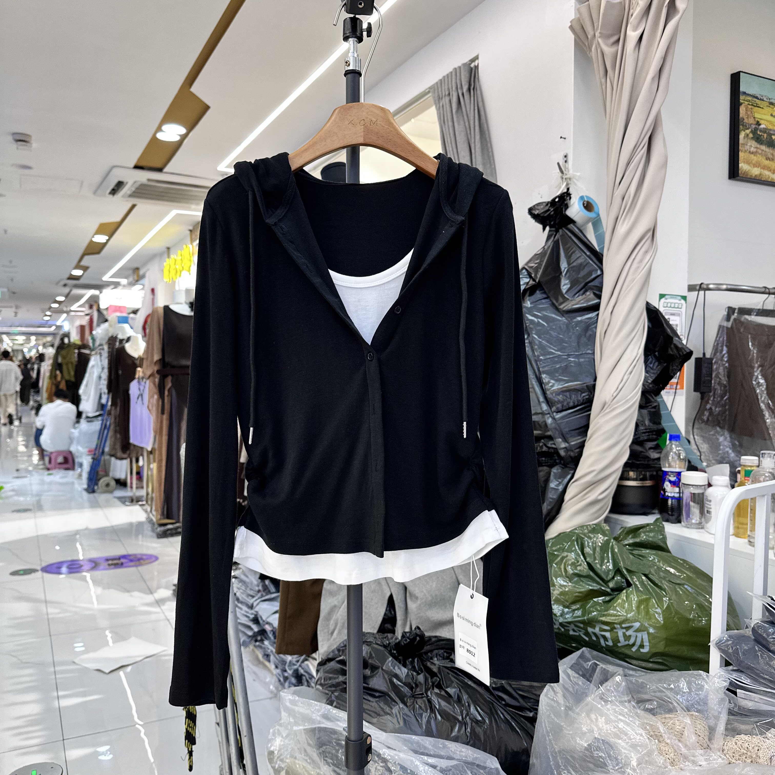 Bosimingdian8012假两件上衣