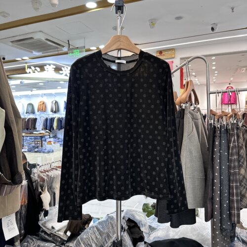 W.T6553正版韩系丝绒T恤上衣