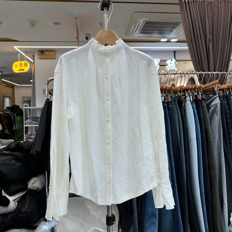 独秀DX25S556高级感缇花上衣