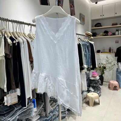 韩系叠穿屁帘打底背心