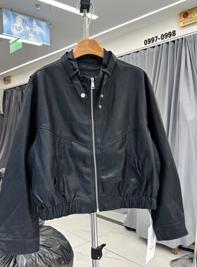 BU&FAN卓尔布凡55032正版春季新款立领美式机车风皮衣外套女上衣