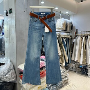 1A正版 春季 新款 Stay 显瘦百搭微喇叭牛仔裤 NewJx6100 韩版 女潮