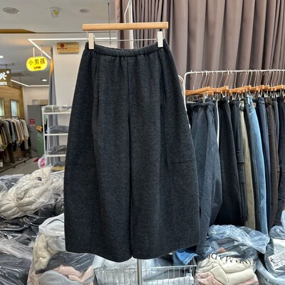 TIDING题町56221-1毛呢休闲裤