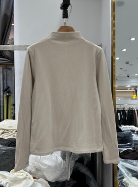 YZOY53267正版冬季新款领口重工刺绣爱心百搭抓毛T恤打底衫上衣女