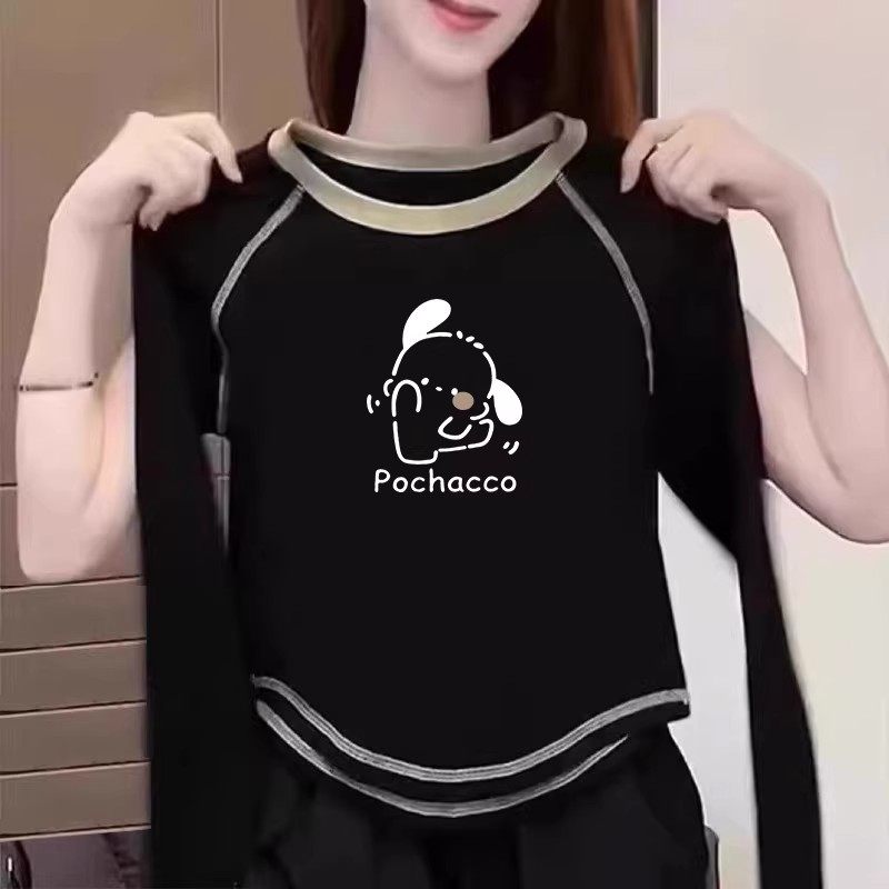 女童奥绒长袖打底衫2026春秋新款韩版时尚洋气T恤双面绒上衣纯棉