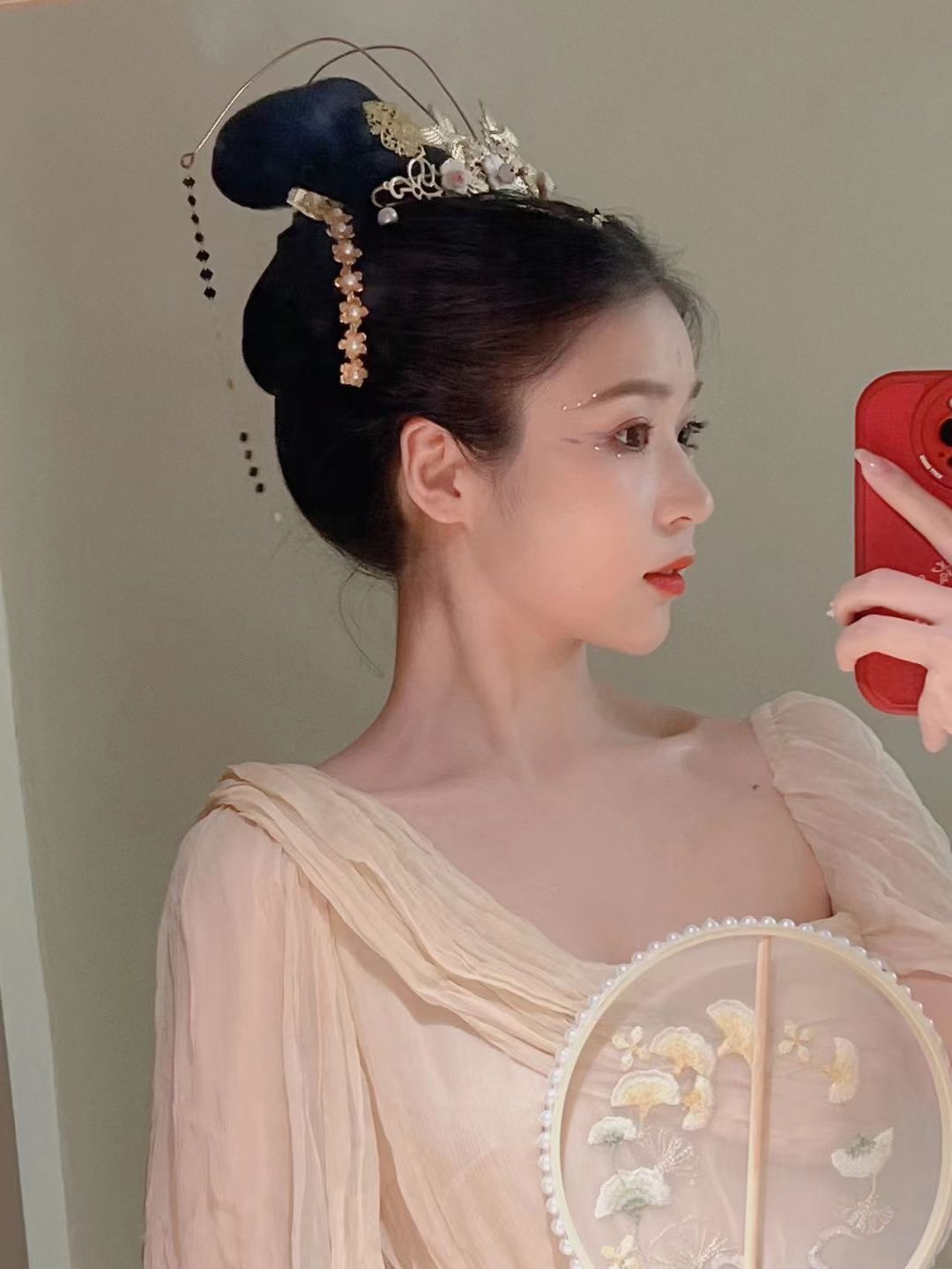 古风真丝植物染紫藤复古