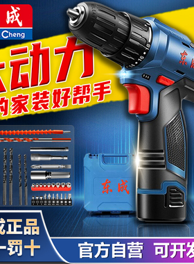 东成DCJZ1201手电钻12V充电式锂电池家用工具电动手钻螺丝刀工具