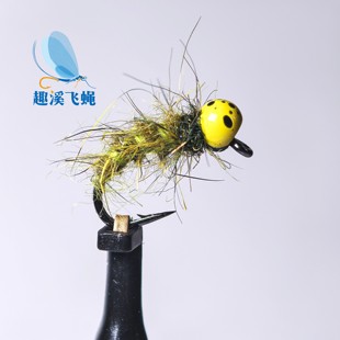 北京欧若毛钩手工精绑钨头石蚕蛾若虫有刺 鳟鱼 细鳞 重唇 北极茴