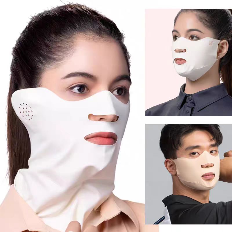 韩国正品U2 ML7/MS1男女透气高尔夫防晒面罩网球登山头套护脸脖子