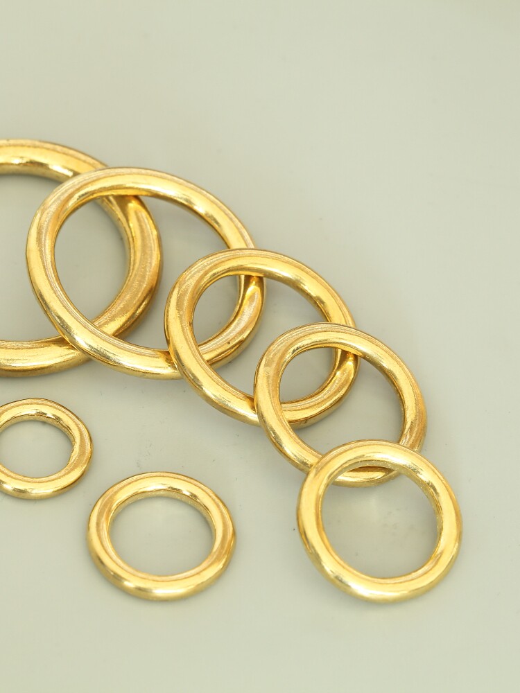 BRASS SEAMLESS SOLID COPPER RINGS COPPER RINGS RINGS HORSE HARNESSES PETS DIY BAGS LEATHER GOODS HARDWARE ACCESSORIES
