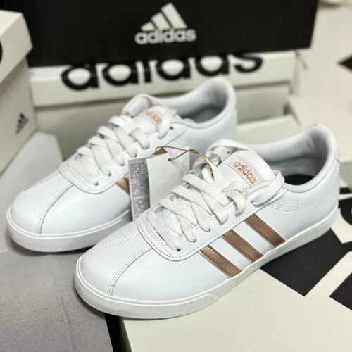 断码38.5码阿迪达斯正品COURTSET女子轻盈休闲运动网球鞋FW4168