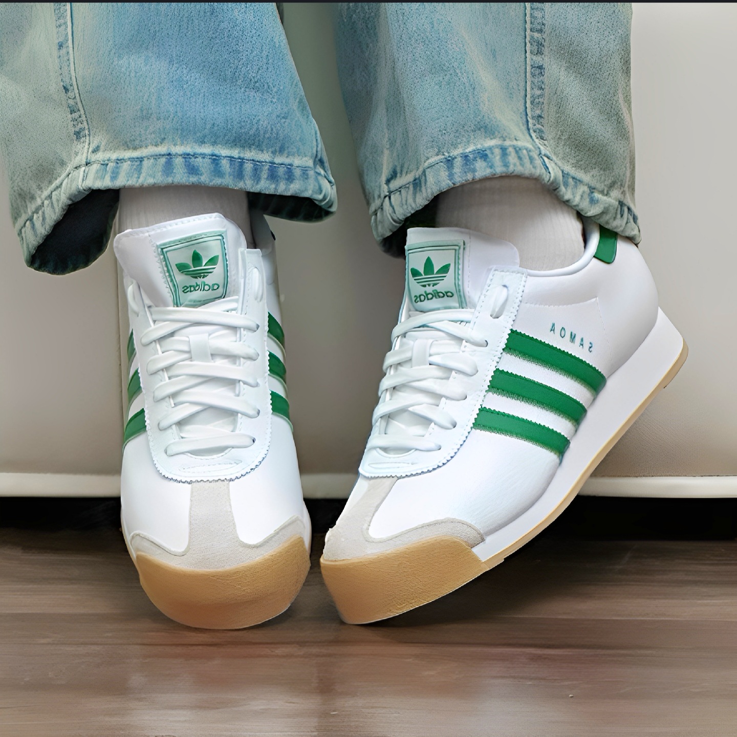 Adidas阿迪达斯正品三叶草samoa男女经典复古T头德训运动鞋JH9078