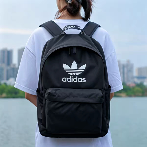阿迪达斯正品三叶草新款男女同款运动休闲双肩背包H35596