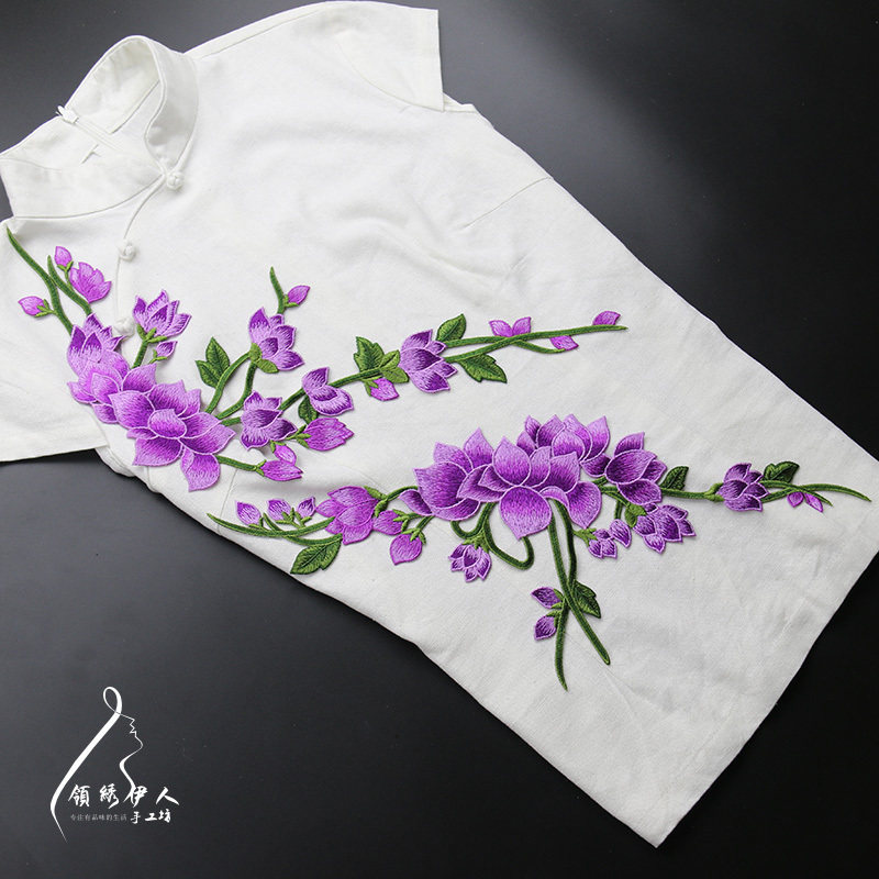 大号刺绣花布贴旗袍衣服补丁贴花民族风礼服装饰服装设计diy辅料