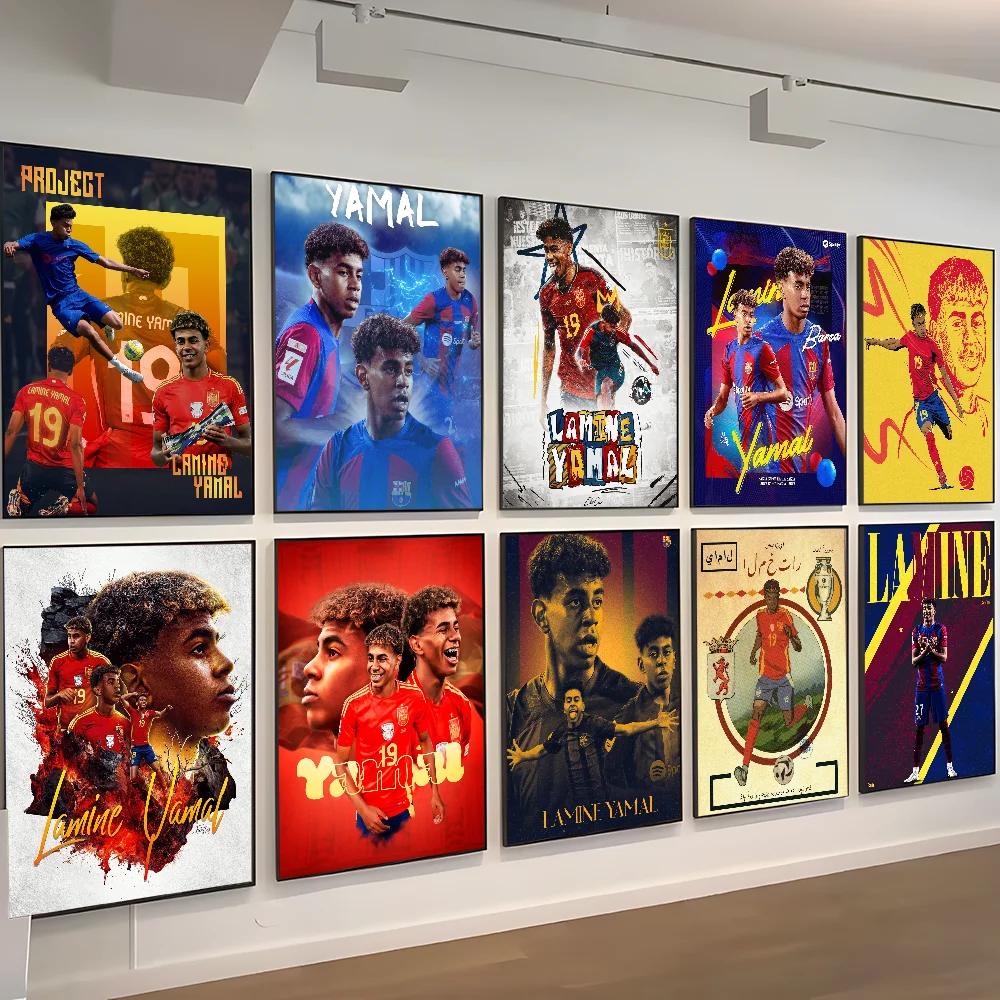 L-Lamine FootballStar Y-Yamal 27 Self-adhesive Art Poster