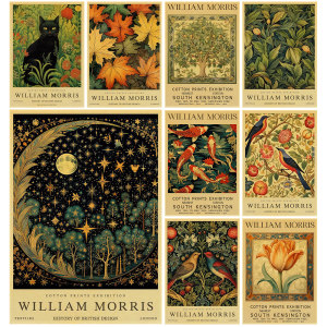 Vintage William Morris Posters Nostalgia Coffee Decoration