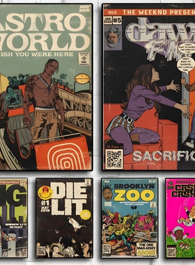 Weeknd Comic Poster Aesthetic Nwa Travis Scott Music Album