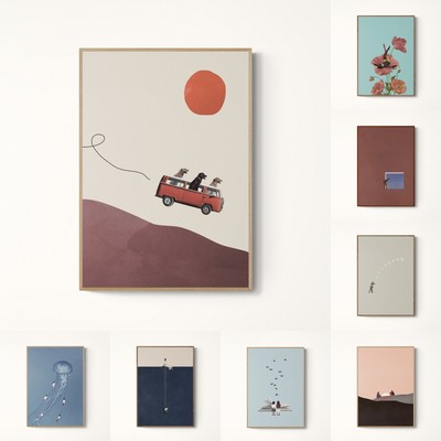 Vintage Abstract Creative Art Poster Curiosity Funny Whimsy