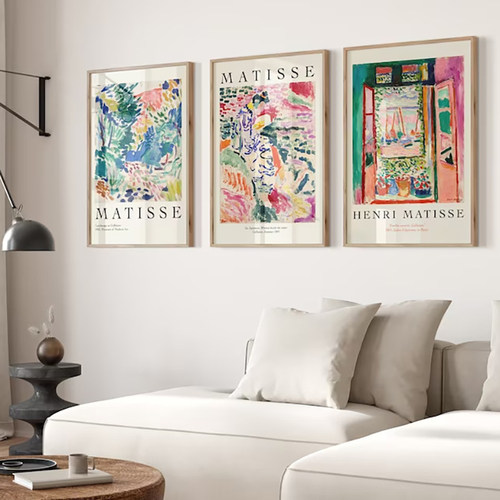 Matisse Print SET of 3 Posters The Open Window Landscape At