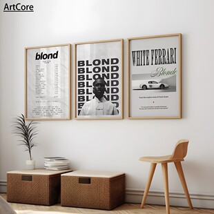 Blond Posters Modern Ocean Cars Album Ferrari Frank White