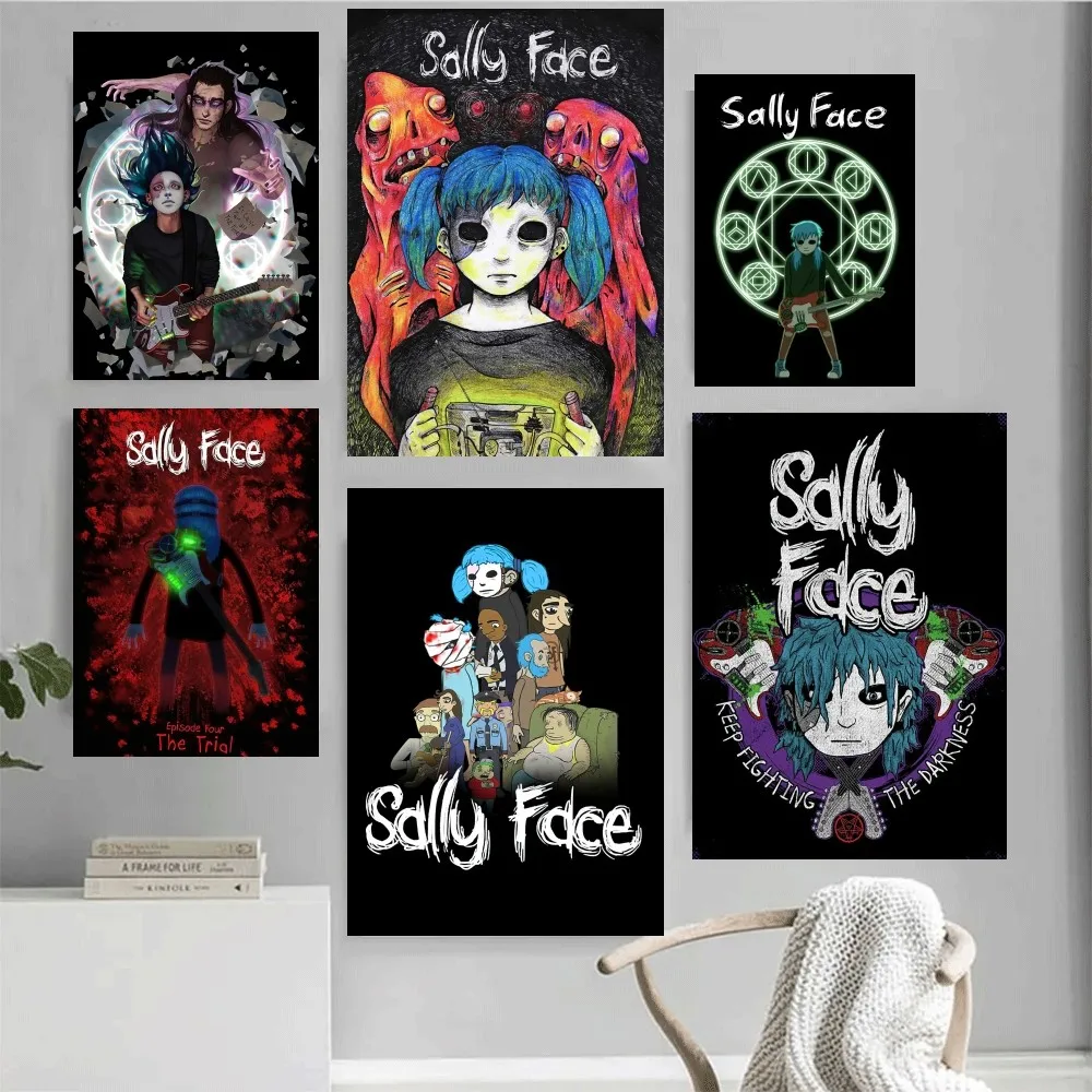 Game Sally Face Art Poster Home Office Bedroom Living Decor
