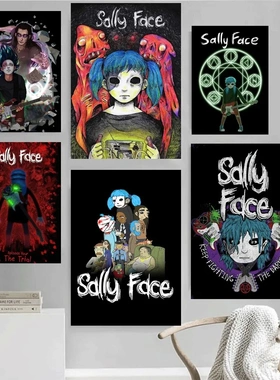 Game Sally Face Art Poster Home Office Bedroom Living Decor