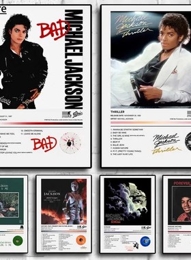 Michael Jackson Poster Aesthetic Music Album Cover THRILLER