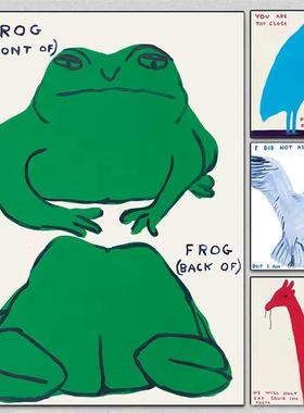 Abstract Canvas Posters David Shrigley Giraffe Tomato Decor