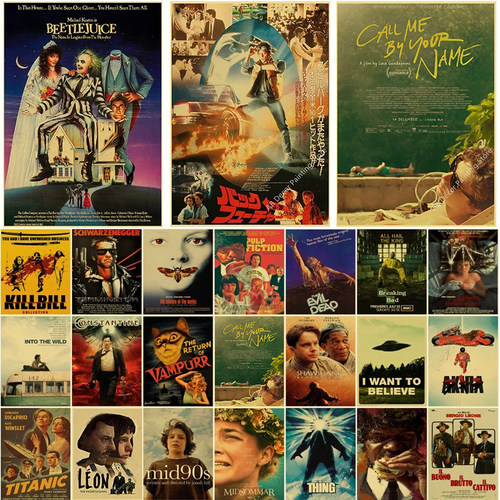 Nostalgic Classic Movie Posters Hot Film Vintage Home Decor