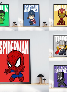 MINISO Marvel Wall Art Posters SpiderMan Iron Man Avengers