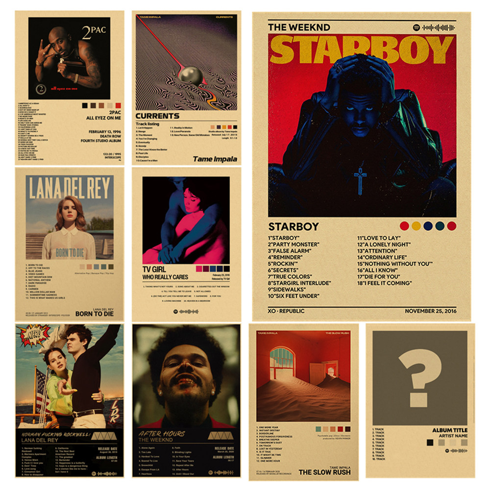 Singer Album Cover Poster Music Prints Custom Album Posters
