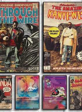 Pop Rapper Kanye West Music Album Poster Aesthetic Hip Hop