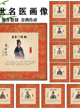 孙思邈药王张仲景挂画华佗扁鹊