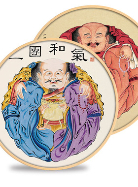一团和气圆形玄关会所电表箱遮挡