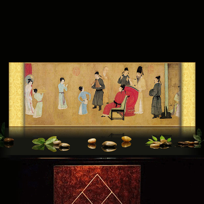 韩熙载夜宴图挂画高清长卷中国