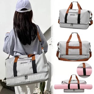 亚马逊有售！可套拉杆箱！手提单肩干湿分离健身收纳包旅游行李包