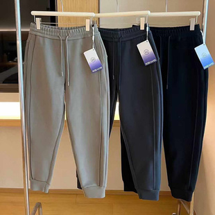 男女保暖 双面纳米绒防风面料束脚裤 重磅上新 一体加厚580g防风裤