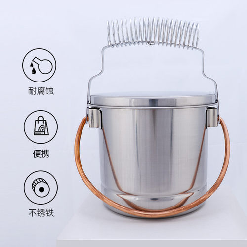 中盛画材_大号拎 金属油画洗笔筒 油画 夹笔洗笔器 洗笔罐