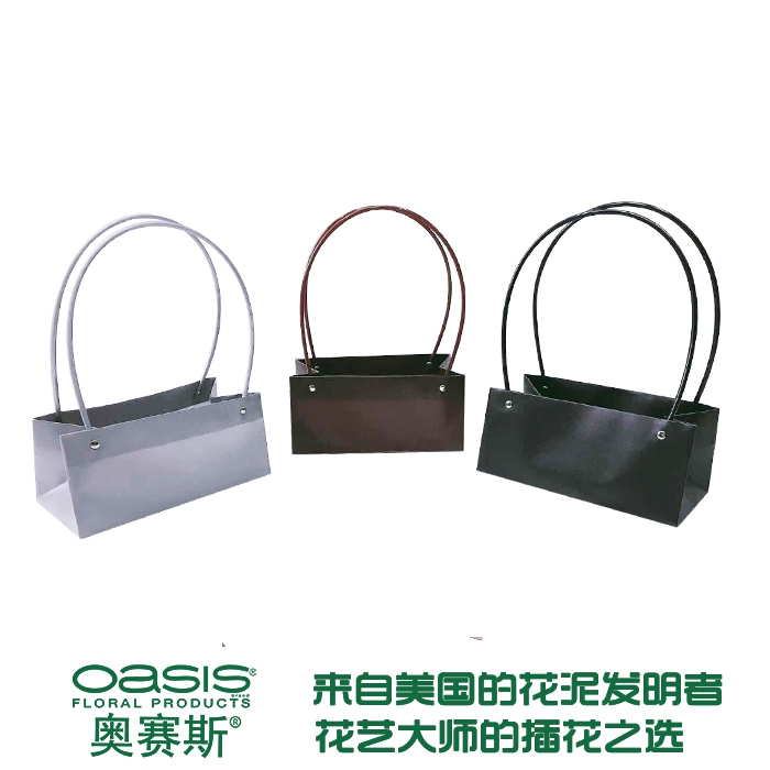 牛皮纸手提袋pp磨砂鲜花包装袋