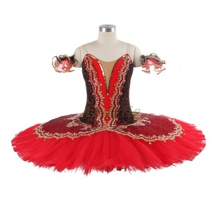 Jina Dance芭蕾tutu国际比赛艾斯米拉达堂吉诃德表演出服黑红色女